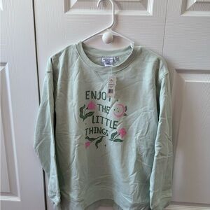 Mighty Fine Mint Green Sweatshirt - Enjoy the Little Things